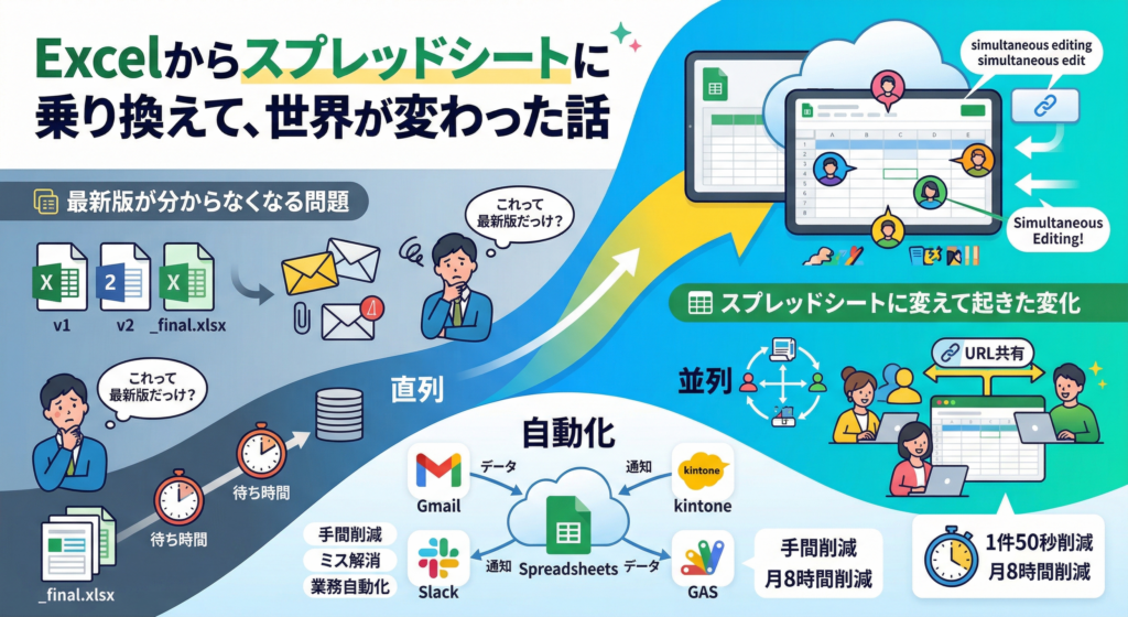 Excelからスプレッドシートに乗り換えて、世界が変わった話